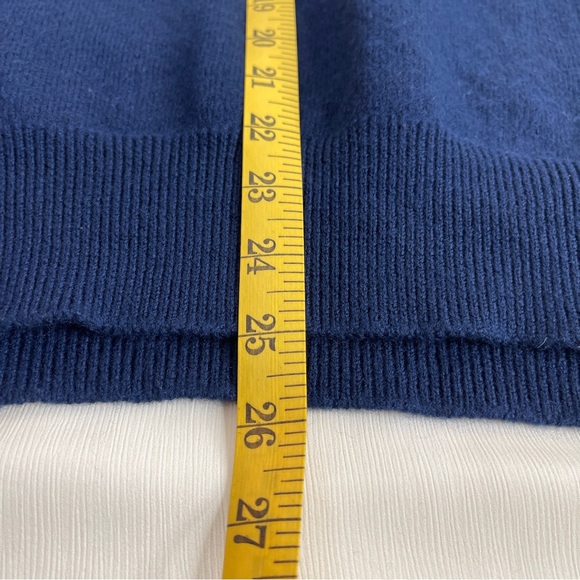 Jeremy Argyle NYC Men’s Blue Merino Wool Size XL Quarter Zip Pullover Sweater - Picture 11 of 12